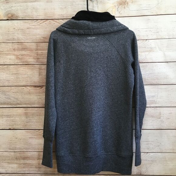 EXCELLENT CONDITION CALVIN KLEIN PERFORMANCE COWL NECK SWEATSHIRT IN GRAY - Picture 5 of 5